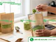 Túi Zip Giấy Kraft Có Cửa Sổ
