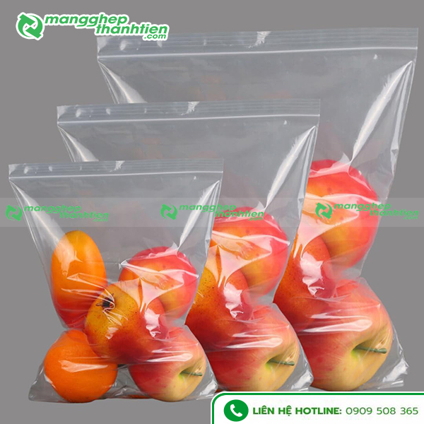 T&uacute;i zip trong suốt gi&uacute;p bảo quản thực phẩm