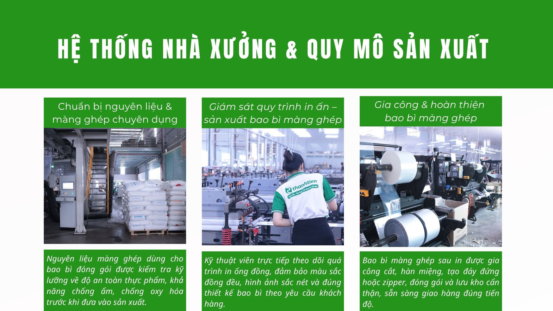 Xưởng sản xuất túi zip ghép màng và in bao bì trực tiếp