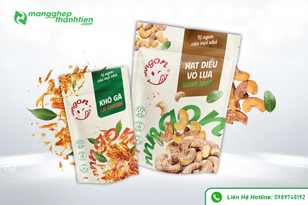 Túi zip ghép đựng hạt điều và các loại hạt dinh dưỡng