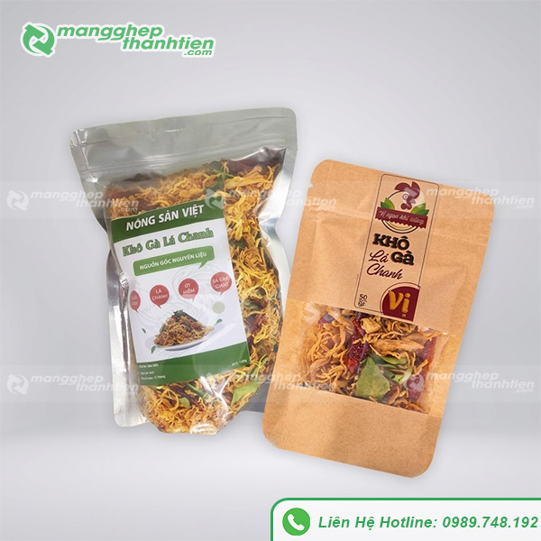 Túi zip ghép đựng khô gà in bao bì thực phẩm theo yêu cầu