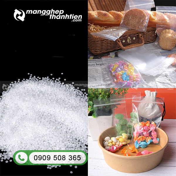 In túi zip chỉ trắng chất liệu nhựa PE nguyên sinh an toàn