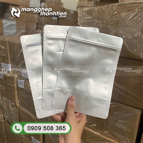 T&uacute;i zip bạc đa dạng k&iacute;ch thước