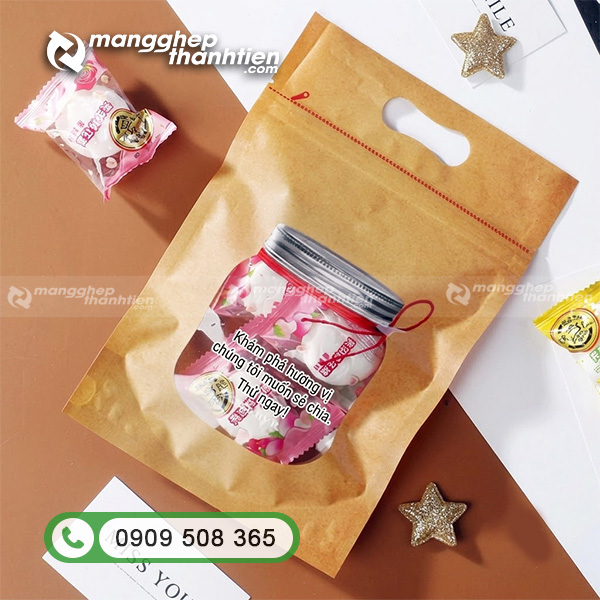 T&uacute;i Kraft zip đựng b&aacute;nh kẹo đặc sản