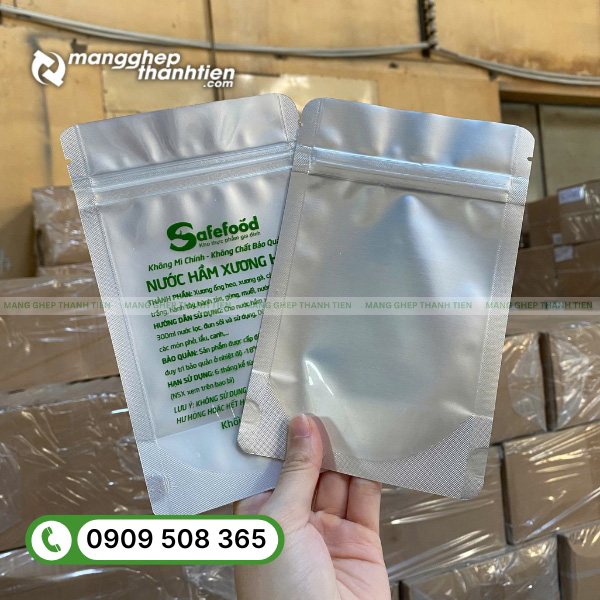T&uacute;i zip bạc 100g đ&oacute;ng g&oacute;i thực phẩm nhỏ gọn