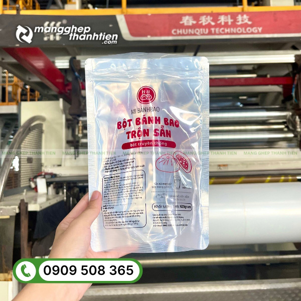 T&uacute;i zip bạc 500g đựng tr&agrave;, c&agrave; ph&ecirc; v&agrave; hạt dinh dưỡng