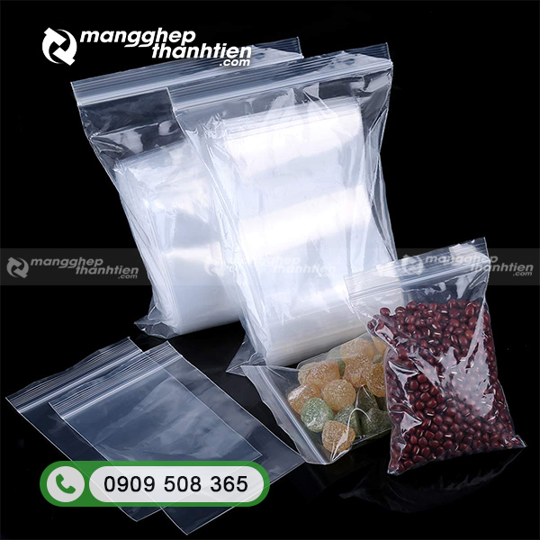 Túi zip chỉ trắng đựng thực phẩm khô và hạt dinh dưỡng