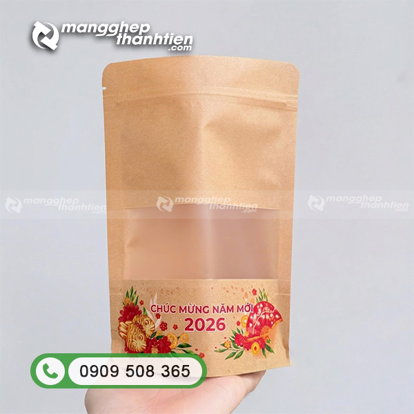 T&uacute;i zipper trong đựng b&aacute;nh kẹo handmade