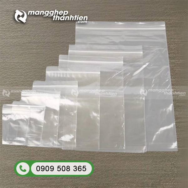 Các kích thước túi zipper chỉ trắng thông dụng tại xưởng