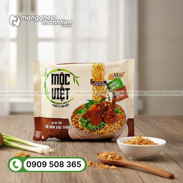 Bao b&igrave; m&igrave; g&oacute;i in ấn đẹp, bảo quản sợi m&igrave; v&agrave; gia vị hiệu quả