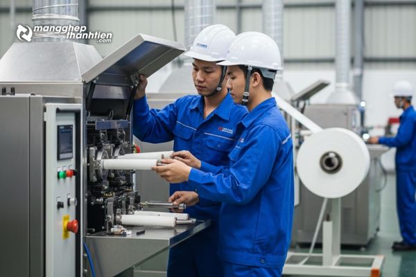 Bộ xử l&yacute; corona lắp đặt tr&ecirc;n d&acirc;y chuyền sản xuất bao b&igrave; nhựa