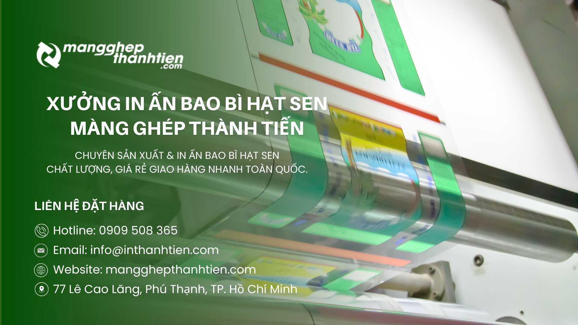 Xưởng in bao b&igrave; hạt sen gi&aacute; rẻ tại TPHCM