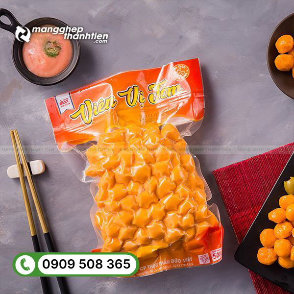 Bao b&igrave; đựng t&ocirc;m vi&ecirc;n chi&ecirc;n dạng t&uacute;i tiện lợi, dễ bảo quản