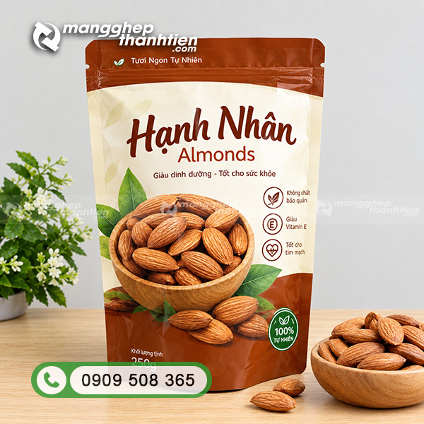 T&uacute;i zipper đựng hạnh nh&acirc;n gi&aacute; rẻ tại TP.HCM