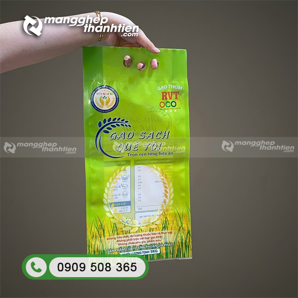 In ấn t&uacute;i đưng gạo với th&ocirc;ng tin theo y&ecirc;u cầu một c&aacute;ch r&otilde; n&eacute;t&nbsp;