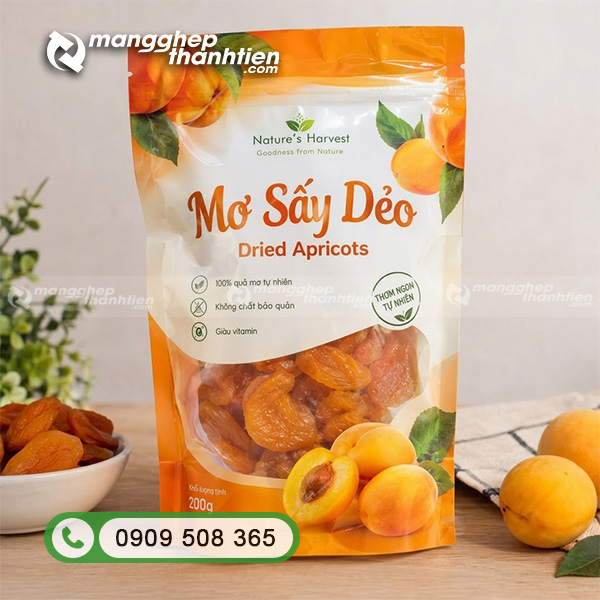 Bao b&igrave; đựng mơ sấy dẻo