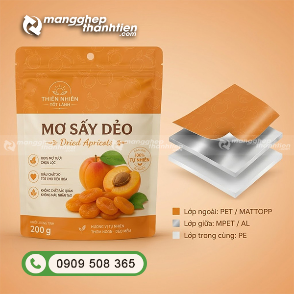 cấu tạo t&uacute;i đựng mơ sấy dẻo
