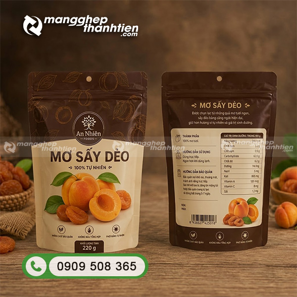 In bao b&igrave; mơ sấy dẻo theo y&ecirc;u cầu