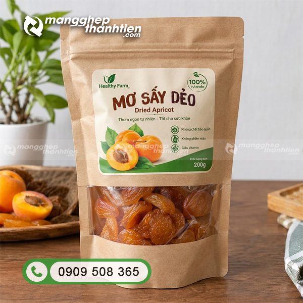 T&uacute;i zip giấy đựng mơ sấy dẻo