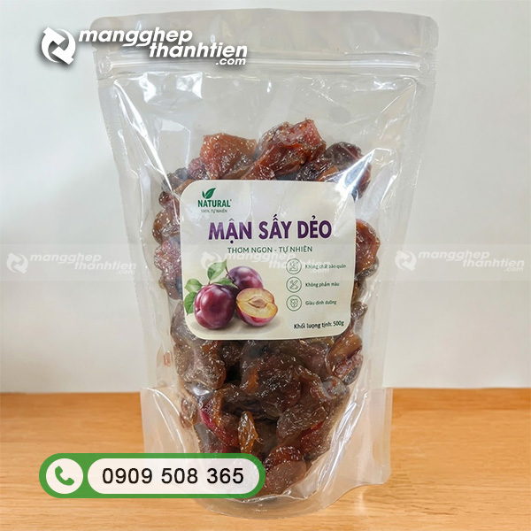 T&uacute;i zip trong đựng mận sấy dẻo
