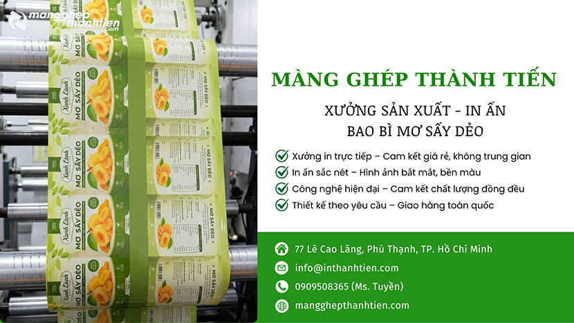 Địa chỉ sản xuất v&agrave; in bao b&igrave; mơ sấy theo y&ecirc;u cầu tại HCM