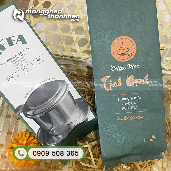 Mẫu t&uacute;i xếp h&ocirc;ng đựng c&agrave; ph&ecirc;