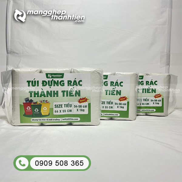 Mẫu t&uacute;i r&aacute;c cuộn m&agrave;u trắng trong suốt mỏng nhẹ