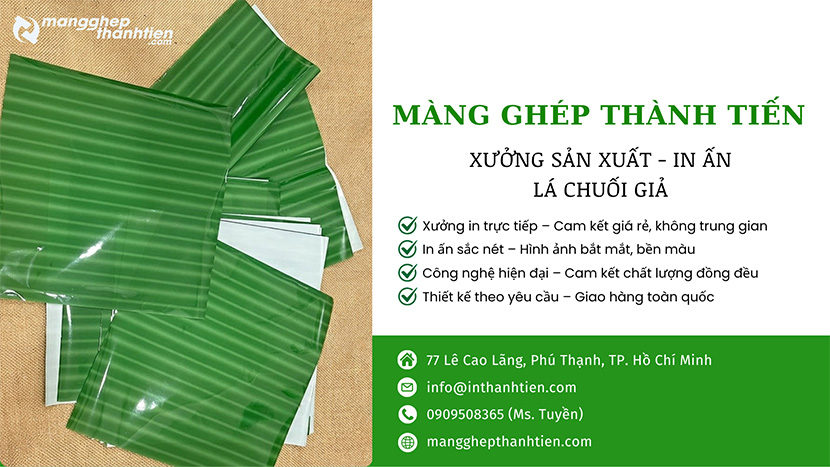 Xưởng sản xuất lá chuối giả, lá chuối nhựa tại TP.HCM