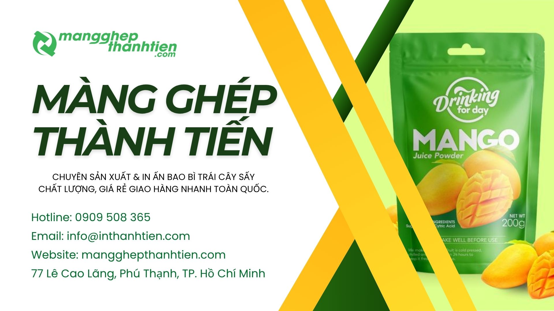 Bao bì trái cây sấy đẹp, thiết kế sang trọng và thu hút người tiêu dùng.