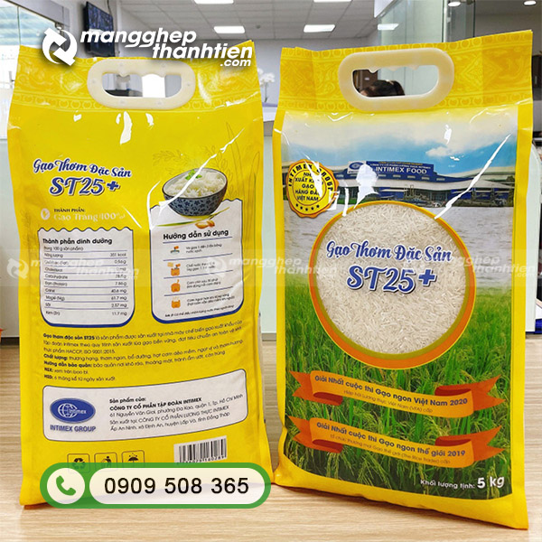 Bao b&igrave; m&agrave;ng gh&eacute;p bopp đựng gạo