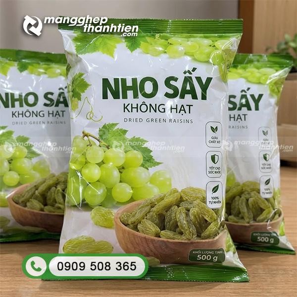 T&uacute;i h&agrave;n lưng giữa đựng nho sấy d&agrave;nh cho m&aacute;y đ&oacute;ng g&oacute;i tự động