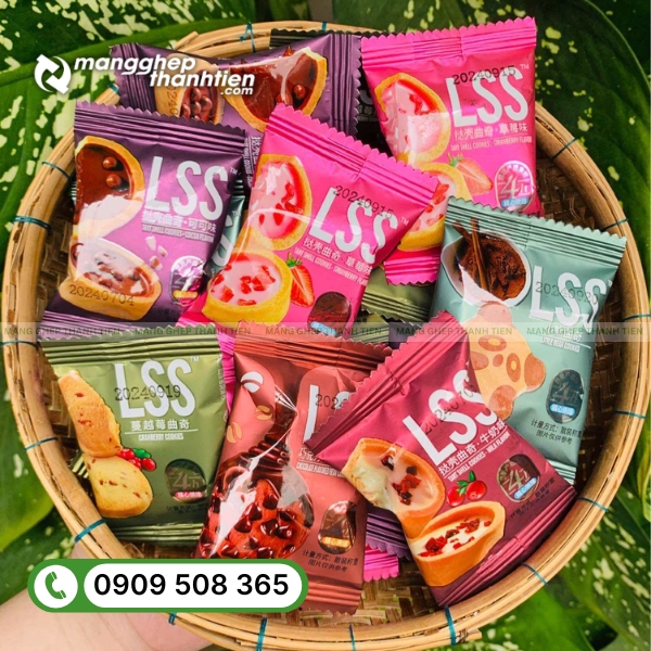 Mẫu bao b&igrave; b&aacute;nh quy đẹp, in ấn bắt mắt.