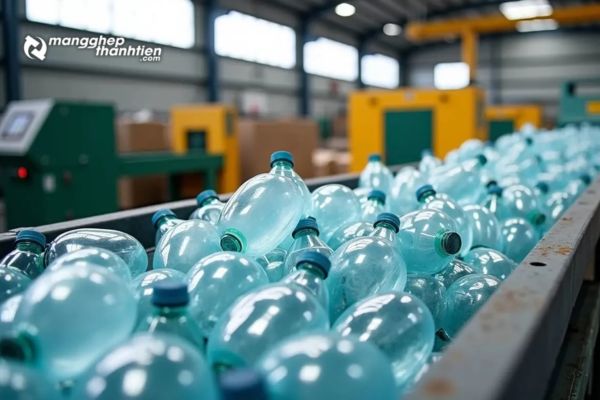 Dây chuyền tái chế nhựa công nghiệp ứng dụng công nghệ hiện đại trong nhà máy
