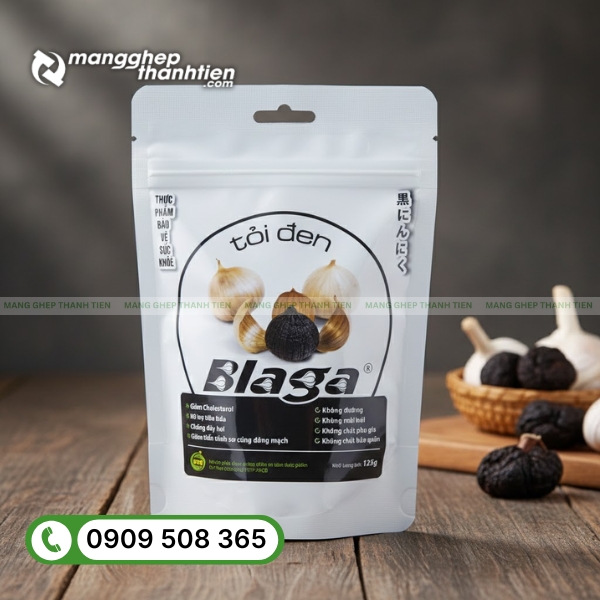 Sản xuất bao bì tỏi đen theo yêu cầu tại xưởng màng ghép