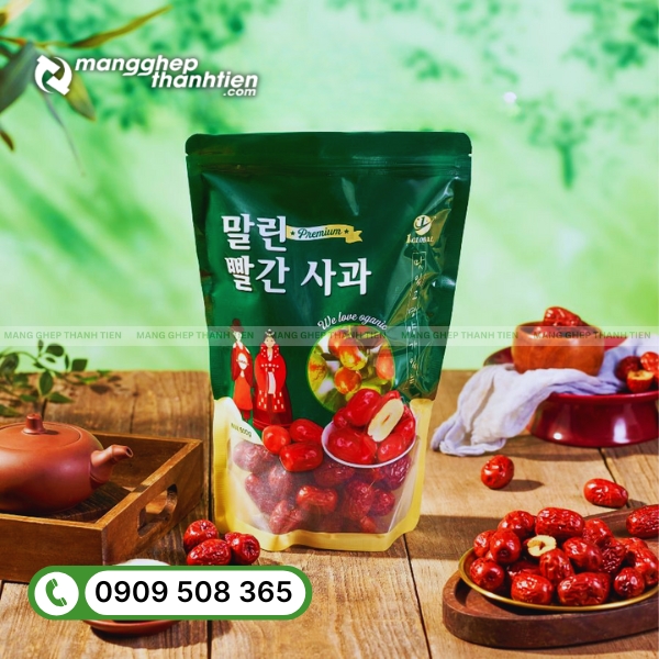 T&uacute;i đựng t&aacute;o đỏ in theo y&ecirc;u cầu, miễn ph&iacute; thiết kế bao b&igrave;