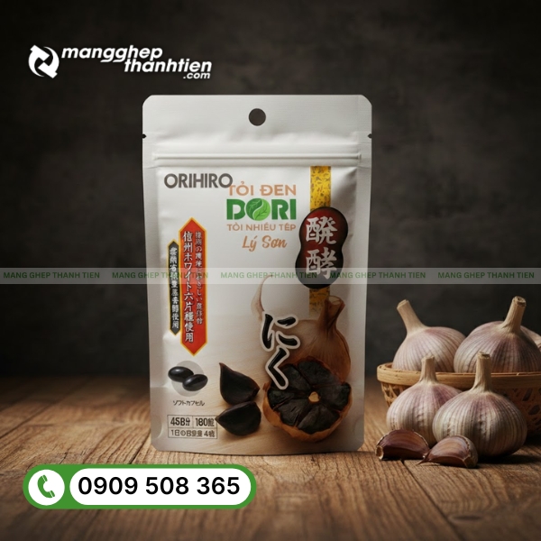 Túi đựng tỏi đen zipper đáy đứng tiện lợi và chắc chắn