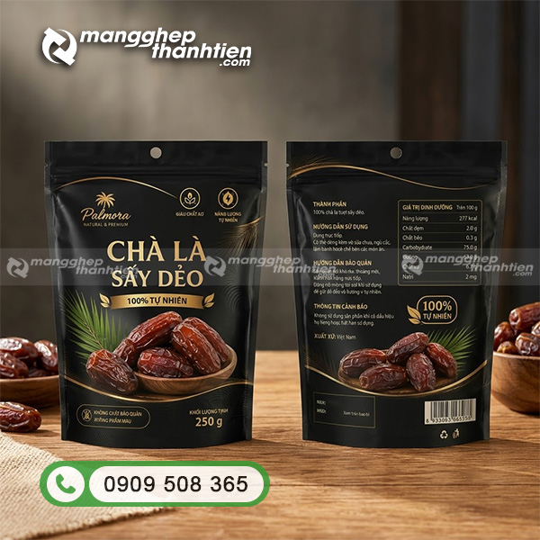 T&uacute;i zipper đen đựng ch&agrave; l&agrave; sấy