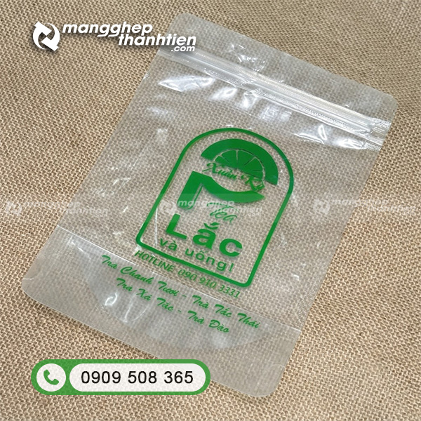 Mẫu túi zip đựng trà chanh in ấn sắc nét