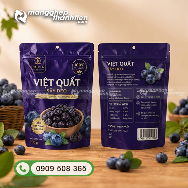 Thiết kế bao bì việt quất thu hút người dùng