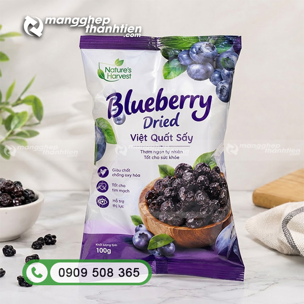 Túi đựng quả việt quất sấy 