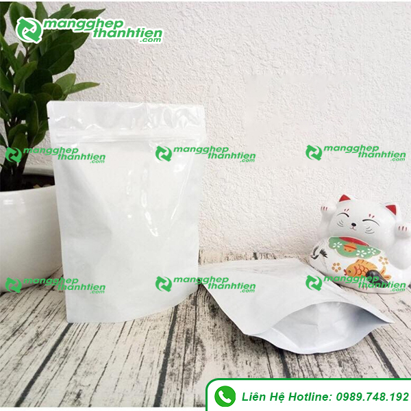 T&uacute;i zip 2 mặt sữa đ&aacute;y đứng tiện lợi