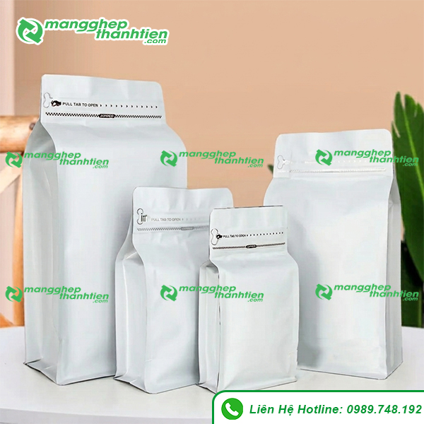 T&uacute;i zipper sữa đ&aacute;y vu&ocirc;ng, 8 cạnh ph&ugrave; hợp với c&aacute;c d&ograve;ng sản phẩm cần h&igrave;nh thức bao b&igrave; cao cấp