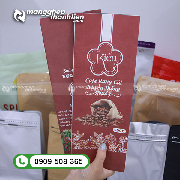 Bao b&igrave; m&agrave;ng gh&eacute;p c&agrave; ph&ecirc; OPP-MCPP, in đẹp