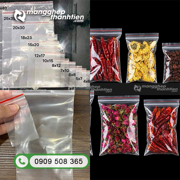 T&uacute;i zip chỉ đỏ đa dạng k&iacute;ch thước cho c&aacute;c mục đ&iacute;ch sử dụng kh&aacute;c nhau