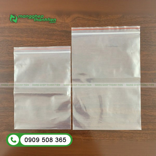 Mẫu t&uacute;i ziplock nhựa trong suốt, bền chắc, dễ đ&oacute;ng mở nhiều lần.
