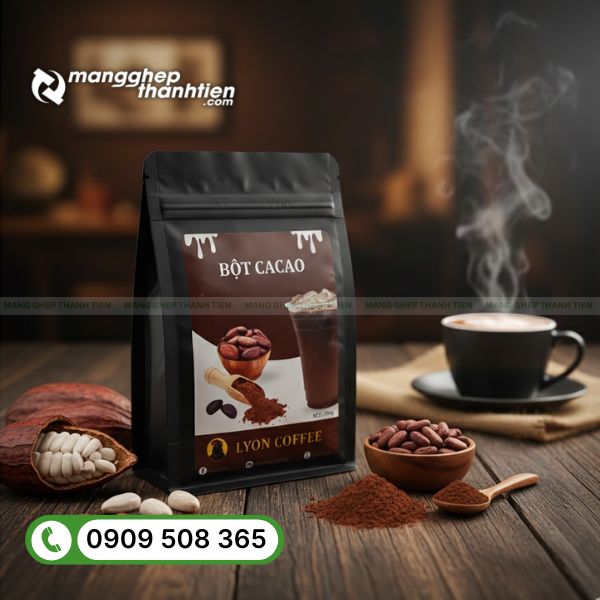 Bao b&igrave; bột cacao m&agrave;ng gh&eacute;p chống ẩm nhiều lớp