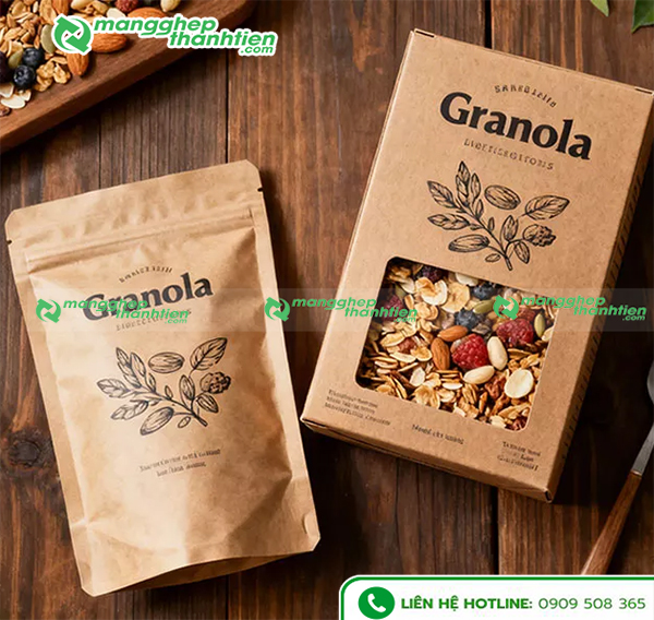 T&uacute;i zip c&oacute; cửa sổ đựng ngũ cốc gi&uacute;p dễ d&agrave;ng quan s&aacute;t sản phẩm b&ecirc;n trong