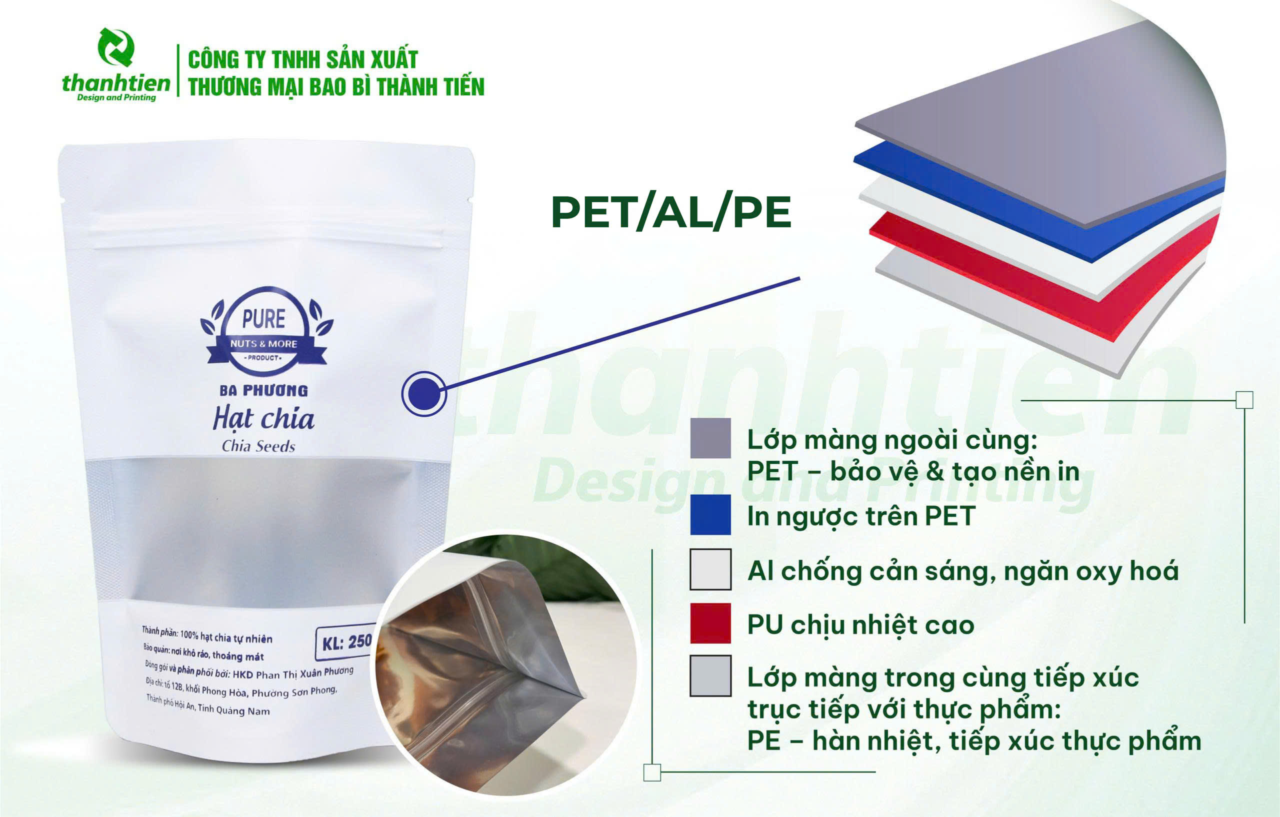 Cấu tạo bao b&igrave; hạt chia