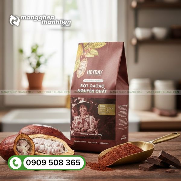 In bao b&igrave; bột cacao theo y&ecirc;u cầu số lượng lớn