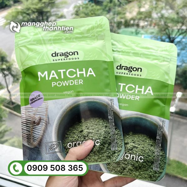 In bao b&igrave; bột matcha theo y&ecirc;u cầu, h&igrave;nh ảnh sắc n&eacute;t